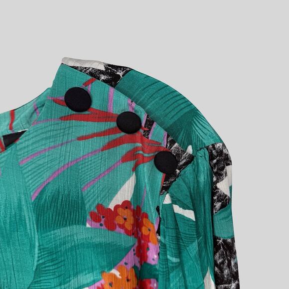 Vintage P.J. Klein Tropical Print Mini Dress - Picture 4 of 5